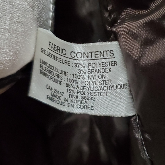 VINTAGE Talbots Brown Faux Shearling Button Up Quilted Insulated Hooded Jacket - Picture 14 of 15